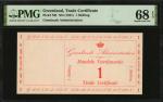 GREENLAND. Gronlands Administration. Trade Certificate. 1 Skilling, ND (1941). P-M5. PMG Superb Gem 