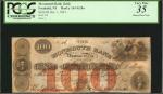 Freehold, New Jersey. Monmouth Bank (2nd). 1841 $100. PCGS Currency Very Fine 35.