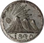 GUATEMALA. 1/4 Real, 1840/30-G. Nueva Guatemala Mint. PCGS MS-63.