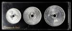 LAOS. Aluminum Essai (Pattern) Set (3 Pieces), 1952. Paris Mint. Average Grade: CHOICE UNCIRCULATED.