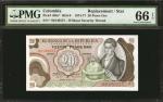 COLOMBIA. Banco de la Republica. 20 Pesos. July 20, 1974. P-409c*. RE5. Replacement.