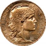 FRANCE. 20 Francs, 1911. Paris Mint. PCGS MS-66.