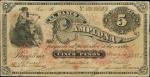 COLOMBIA. Banco de Pamplona. 5 Pesos, 1883. P-S706. PCGS Very Fine 30.
