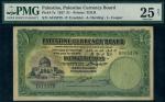 x Palestine Currency Board, £1, 1 September 1927, serial number A 015378, green and pale yellow, The