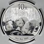 2013年熊猫纪念银币1盎司 NGC MS 70