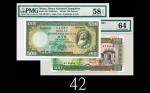 1984、1990年大西洋银行伍百圆，两枚评级品1984 & 1990 Banco Nacional Ultramarino 500 Patacas, s/ns NP44911 & BF08100. 
