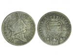 1818年义大利那不勒斯银币，戳记币，美品