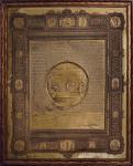 Framed 1859 Declaration of Independence Plaque. By Samuel H. Black of New York. Gilt Copper, thin. E