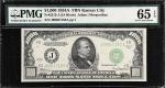 Fr. 2212-J. 1934A $1000 Federal Reserve Note. Kansas City. PMG Gem Uncirculated 65 EPQ.