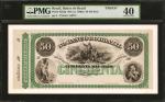 BRAZIL. Banco Do Brazil. 50 Mil Reis, ND (1860s). P-S253p. Proof. PMG Extremely Fine 40.