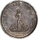 1858 (1861) Pioneer Baseball Club. White Metal. 31.5 mm. Musante JAB-1, Rulau-Mass 528. MS-61 (NGC).