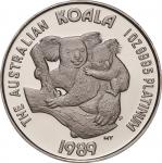 オーストラリア(Australia), 1989, プラチナ(Pratina), 5-100 ,5種完揃プルーフ, Proof, コアラ図 プラチナ貨5種完揃プルーフセット 1989年 KMPS63