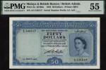 Board of Commissioners of Currency, Malaya and British Borneo, $50, 21 March 1953, serial number A/5