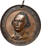Circa 1890 George Washington Private Indian Peace medal. Copper. Plain Edge. No Periods Reverse. Pru