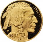 2011-W One-Ounce Gold Buffalo. Chief Engraver John M. Mercanti Signature. Proof-69 Deep Cameo (PCGS)