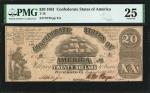 T-18. Confederate Currency. 1861 $20. PMG Very Fine 25.