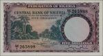 NIGERIA. Central Bank of Nigeria. 5 Shillings, 1958. P-2. About Uncirculated.