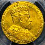 GREAT BRITAIN Edward VII エドワード7世(1901~10) AV Medal 1902 PCGS-SP62 Matte(スラブケース小破損) 見本打ちマット AU~UNC