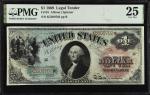 Fr. 18. 1869 $1  Legal Tender Note Star Note. PMG Very Fine 25.