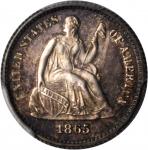 1865 Liberty Seated Half Dime. Proof-66+ Cameo (PCGS). CAC.