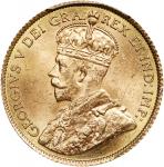 CANADA. 5 Dollars, 1913. Ottawa Mint. George V. PCGS MS-63.