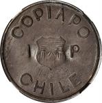 CHILE. Copiapo. Peso Restrike, 1865. NGC AU-50.