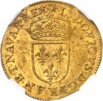 FRANCE / CAPÉTIENS Louis XIII (1610-1643). Écu d’or au soleil, 1er type, sans chiffre du Roi 1633, A