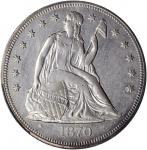 1870-CC Liberty Seated Silver Dollar. OC-6. Rarity-5+. AU Details--Polished (PCGS).