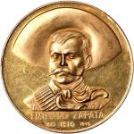 MEXICO. Emiliano Zapata Commemorative Gold Medal, ND (1960). ALMOST UNCIRCULATED.