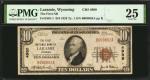 Laramie, Wyoming. $10 1929 Ty. 1. Fr. 1801-1. The First NB. Charter #4989. PMG Very Fine 25.