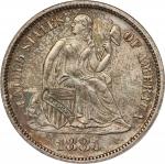 1881 Liberty Seated Dime. Fortin-101a. Rarity-4. MS-64 (PCGS).