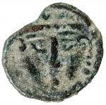 BUKHARA: Unknown ruler, 6th-7th century, AE cash (2.58g), cf. Zeno-151763, facing bust // Bukhara ta
