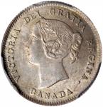 CANADA. 5 Cents, 1872-H. Heaton Mint. Victoria. PCGS MS-64 Gold Shield.