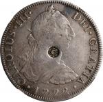 MEXICO. 8 Reales, 1772-Mo FM. Mexico City Mint. Charles III. NGC Fine Details--Private Countermark.
