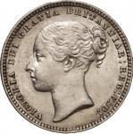 英国(GB), 1877, 銀(Ag), ｼﾘﾝｸﾞ Shilling,極美, EF, ヴィクトリア女王像 ヤングヘッド 1シリング銀貨 1877年 KM734.2