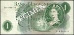 Bank of England, Leslie Kenneth OBrien (1955-1962), 1, ND (1960), serial number 01A 926116, green, w