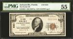 Jacksonville, Florida. $10 1929 Ty. 1. Fr. 1801-1. The Florida NB. Charter #8321. PMG About Uncircul