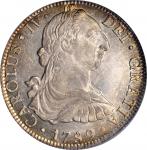 MEXICO. 8 Reales, 1789-Mo FM. Mexico City Mint. Charles IV. PCGS MS-62 Gold Shield.
