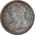 1836 Capped Bust Half Dollar. Reeded Edge. 50 CENTS. GR-1, the only known dies. Rarity-2. AU-50 (PCG