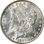 1891 Morgan Silver Dollar. MS-64 (PCGS).