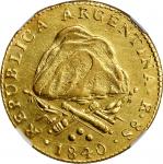 ARGENTINA. La Rioja. 8 Escudos, 1840-R. La Rioja Mint. NGC AU-53.