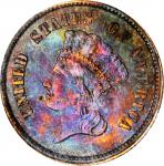 1859 Pattern Gold Dollar. Judd-256, Pollock-7010. Rarity-7-. Copper. Reeded Edge. Proof-63 BN (PCGS)