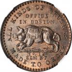 Massachusetts--Taunton. Undated (1835) John J. Adams. HT-181, Low-300. Rarity-1. Copper. 28.5 mm. MS