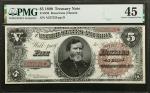 Fr. 359. 1890 $5 Treasury Note. PMG Choice Extremely Fine 45.