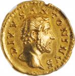 DIVUS ANTONINUS PIUS, died A.D. 161. AV Aureus (7.17 gms), Rome Mint, struck under Marcus Aurelius a