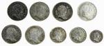 George III (1760-1820), Maundy coinage, Fourpence, 1780 (S.3750), Threepence (6), 1762 (3), 1763 (2)