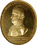 MEXICO. Ferdinand VII/Colegio de Santa Cruz de Oaxaca Oval Gilt Bronze Medal, 1809. Mexico City Mint