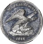 1866 Springfield Antiquarians medal by J.A. Bolen. Tin. 28mm. Musante JAB-23. MS-62PL (NGC).