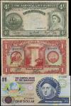 MIXED LOTS. BRITISH GUIANA & BAHAMAS. Lot of (3). Mixed Banks. Mixed Denominations, 1936-92. P-12c, 