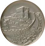 1984年中国长城纪念银章3.3两 NGC MS 69 CHINA. Official Great Wall 3.3 Ounce Medal, ND (1984).